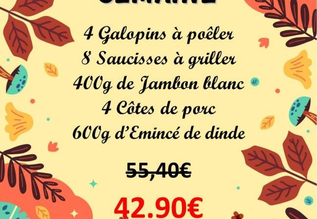 LE  PANIER pour cette semaine  dès mardi 15 septembre