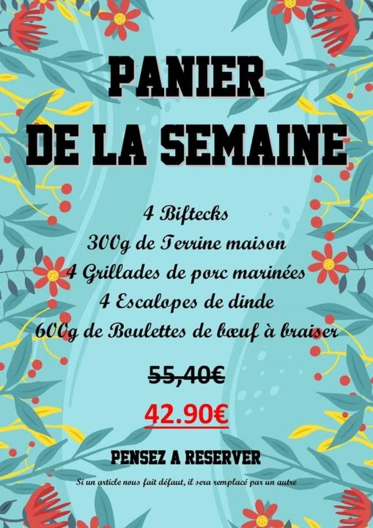 Le PANIER de la semaine sera disponible dès mardi 12 mai 2026
