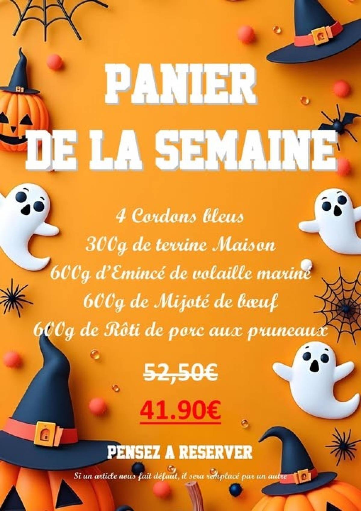 Le PANIER de la semaine sera disponible dès mardi 28 octobre 2025