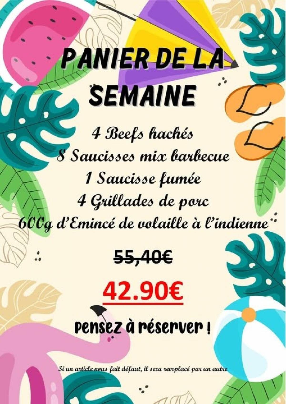 Le PANIER de la semaine sera disponible dès mardi 30 juin 2026