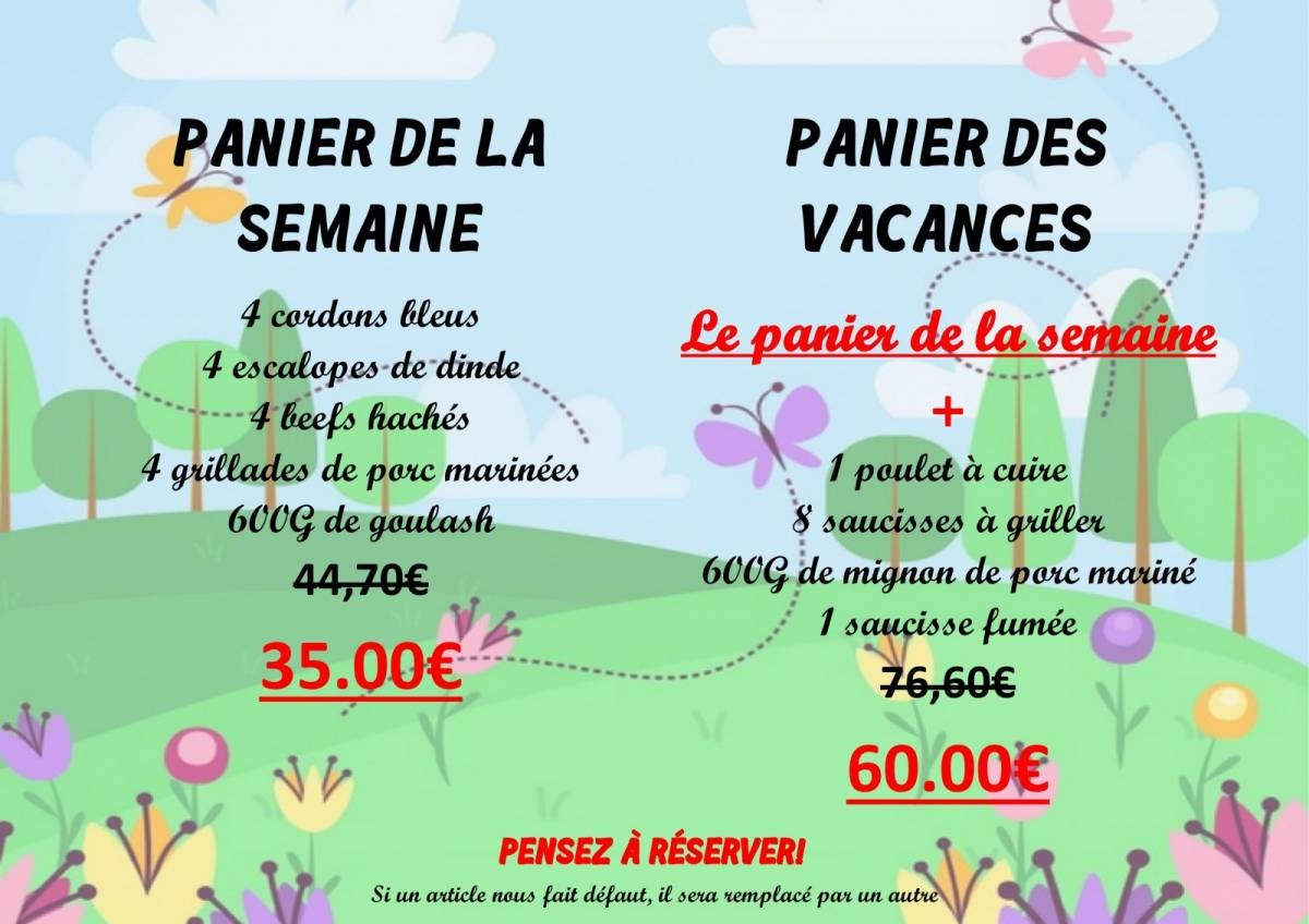 PANIER DE LA SEMAINE