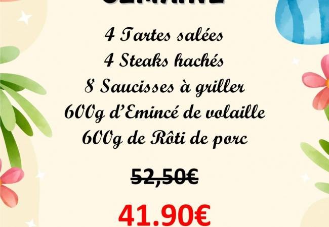 Le PANIER de la semaine sera disponible dès mardi  07avril 2026